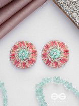 Priyasha - The Beloved Desire - Resham, Cutdana And Beads Hand Embroidered Earrings