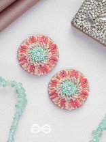 Priyasha - The Beloved Desire - Resham, Cutdana And Beads Hand Embroidered Earrings