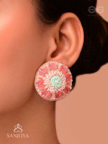 Priyasha - The Beloved Desire - Resham, Cutdana And Beads Hand Embroidered Earrings