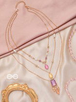 The Ravishing Rhinestones - Golden Multilayer Neckpiece With Anti-Tarnish Coating