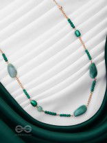 The Mossy Cascade - Bold Golden Neckpiece With Anti-Tarnish Coating 