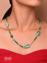 The Mossy Cascade - Bold Golden Neckpiece With Anti-Tarnish Coating 