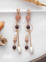 THE HAZELNUT HUES - CASUAL DROP EARRINGS