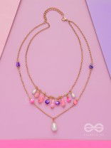 Whimsy Wonderland Waves - Cute Multilayered Neckpiece With Anti-Tarnish Coating 