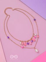 Whimsy Wonderland Waves - Cute Multilayered Neckpiece With Anti-Tarnish Coating 