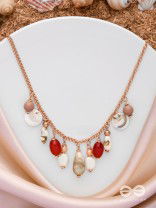 The Scarlet Waves - Statement Golden Neckpiece With Anti-Tarnish Coating 
