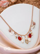 The Scarlet Waves - Statement Golden Neckpiece With Anti-Tarnish Coating 