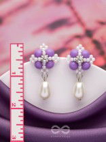 A LAVENDER HAZE - CLASSIC BEADED DROP EARRINGS 