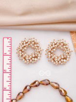 THE MOONLIT BLOOMS - GOLDEN PEARL STUDS