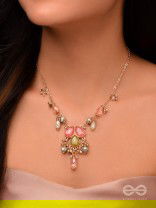 The Droplets Of Glamour - Golden Embellished Neckpiece With Anti-Tarnish Coating