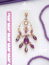 Pratihata - The Sangria Chandeliers - Statement Golden Embellished Earrings