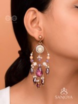 Pratihata - The Sangria Chandeliers - Statement Golden Embellished Earrings