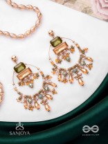 Abhivivas - The Shining Beauties - Statement Golden Embellished Earrings 