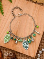 LEAFING IT AWAY - OXIDISED EMBELLISHED BRACELET