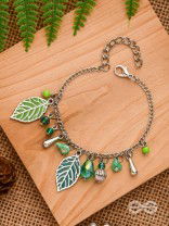 LEAFING IT AWAY - OXIDISED EMBELLISHED BRACELET