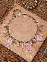 THE WHISPERING LEAVES - PURPLE & SILVER BRACELET