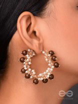 THE COCO PEARLS - BEADED STATEMENT HOOPS