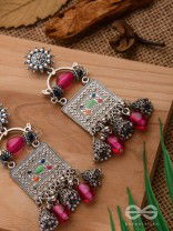 THE BOHO BERRIES - EMBELLISHED OXIDISED EARRINGS