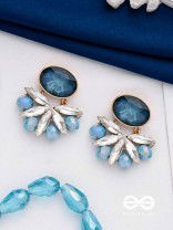 THE STARDUST SYMPHONY - CLASSIC AND ELEGANT DROP EARRINGS (BLUE)