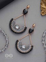 Ajadani - Galaxy Nights - Stone And Beads Embroidered Earrings