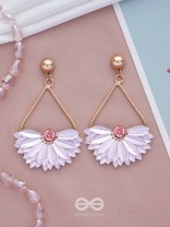 PETAL POWER PLAY - PASTEL PINK DROP EARRINGS