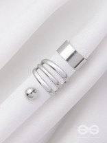THE PERFECT TRIO -  TWO EARCUFF & ONE STUD (ONE EAR)(SILVER)