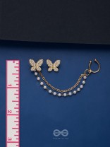 IN-FLIGHT DELIGHT - GOLDEN EAR-CUFF & STUD-EARRING