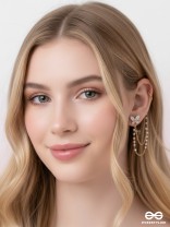 IN-FLIGHT DELIGHT - GOLDEN EAR-CUFF & STUD-EARRING