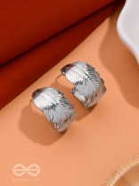 LEAF OF FAITH - STATEMENT SILVER EARRINGS