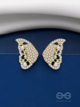 BIT OF BUTTERFLY MAGIC - GOLDEN PEARL STUDS