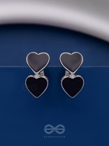 FLINGIN' LOVEY-DOVEY  - BLACK ENAMELLED SILVER STUDS