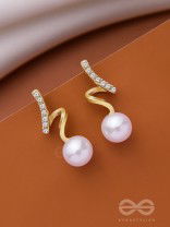 PEARL'N SWIRL - GOLDEN SPARKLING STUDS