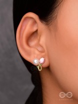 BUDDING PEARLS - PINK AND GOLDEN STUDS
