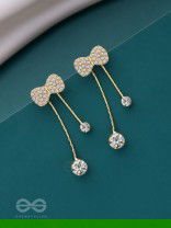 BLINGY BOWS - GOLDEN SPARKLING EARJACKETS