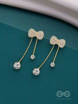 BLINGY BOWS - GOLDEN SPARKLING EARJACKETS
