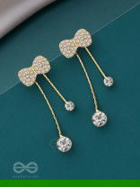 BLINGY BOWS - GOLDEN SPARKLING EARJACKETS