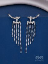 STUDDED-DE-LUXE - SILVER SPARKLING EAR JACKETS