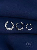 TRIPLE TREBLE - SET OF THREE EAR CUFFS (ONE EAR)