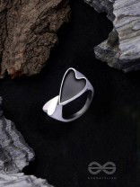 DOUBLE DOSE LOVE - STATEMENT SILVER RING