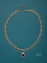 OUT OF THE DARK - BLACK MULTILAYERED NECKPIECE