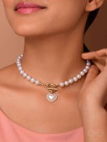 A LOVE AFFAIR - GOLDEN PEARL NECKPIECE