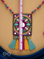ABHATI - THE BRIGHT APPEARING - BEADS, SEQUINS, MIRROR AND METAL COINS EMBROIDERED NECKPIECE