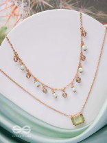 Jade Dream Drapes - Statement Multilayered Neckpiece With Anti-Tarnish Coating 