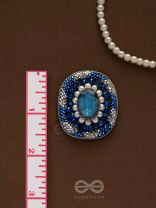 Indradhya - The Celestial Cascade - Stone, Beads, Sequins And Cutdana Hand Embroidered Earrings