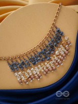 Pyaana - Dive Into Delights - Golden Embellished Statement Neckpiece With Anti-Tarnish Coating 