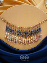 Pyaana - Dive Into Delights - Golden Embellished Statement Neckpiece With Anti-Tarnish Coating 