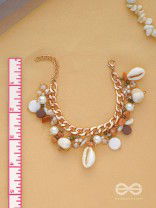 Shellacious Charm - Statement Golden Embellished Bracelet