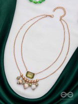 The Earthy Elegance - Green Multilayer Neckpiece With Anti-Tarnish Coating 