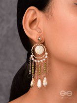 SEASHORE FERN FRINGE - GOLDEN DROP EARRINGS