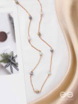 The Distant Drops - Casual Beaded Neckpiece With Anti-Tarnish Coating 